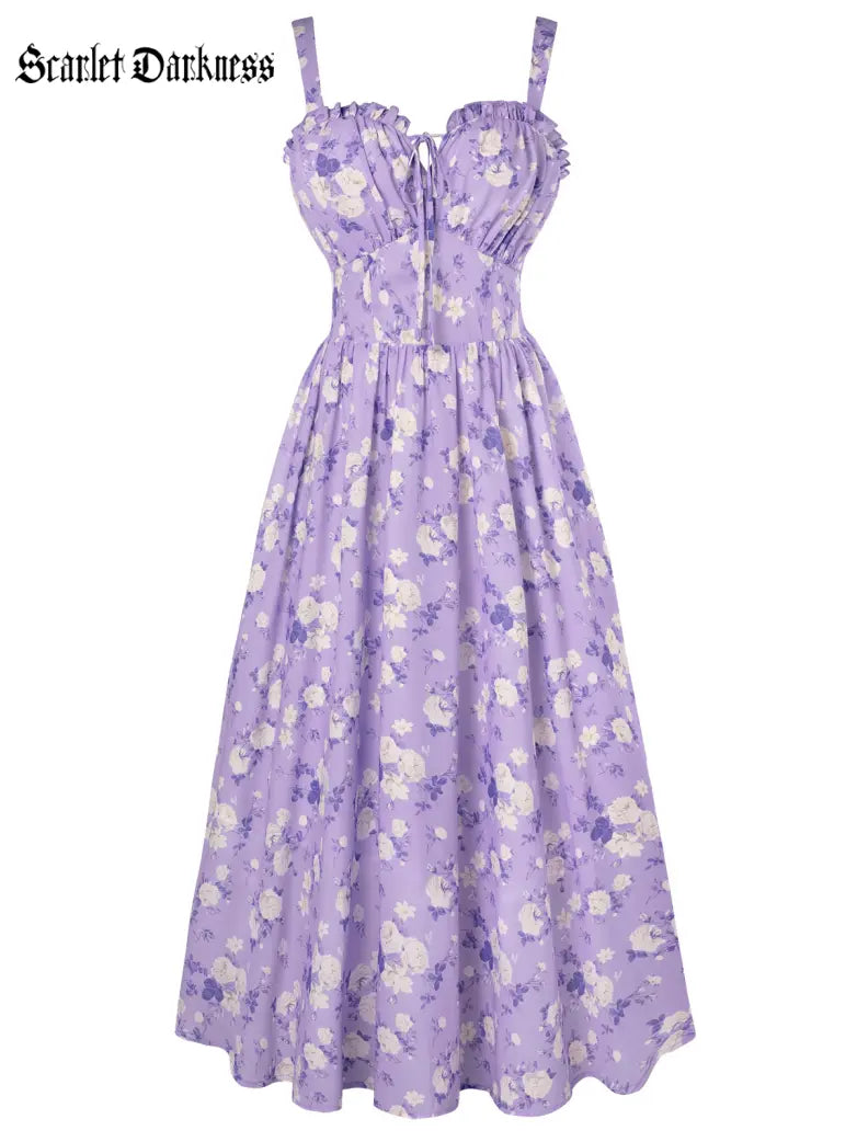 Sweetheart Floral Summer Wedding Pockets Dress