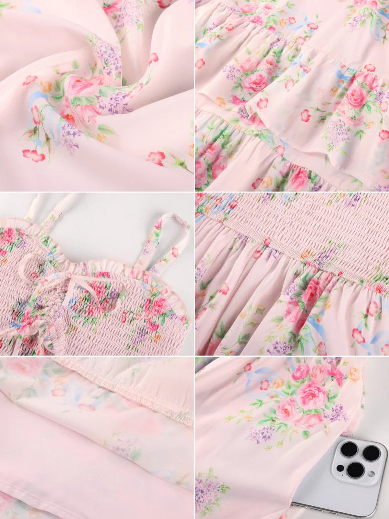 Women Renaissance Chiffon Pleated Pockets Dress