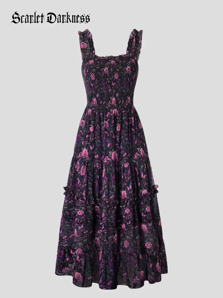 Women Spring Love Story Sundress with Pockets