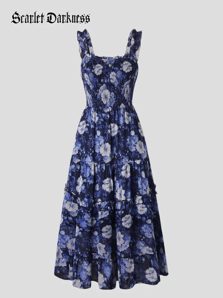 Women Spring Love Story Sundress with Pockets
