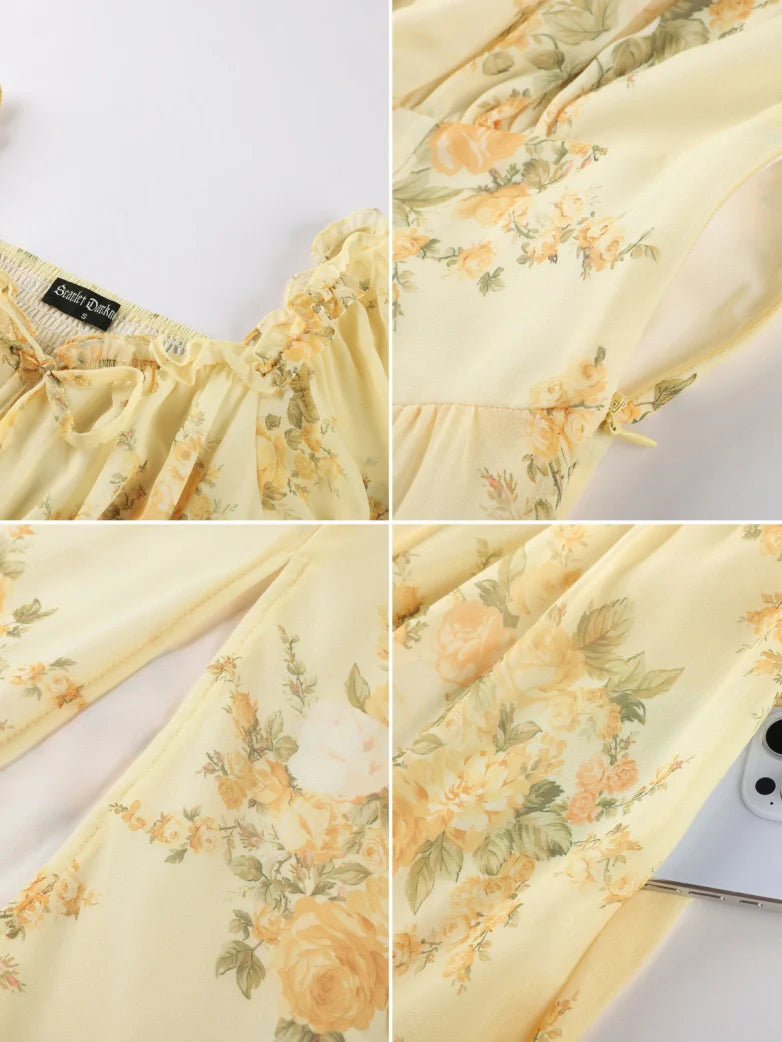 Valentine's Day Front Slit Chiffon Pockets Dress