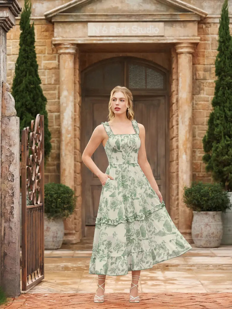 Spring Love Story Elastic Stretch Date Dress