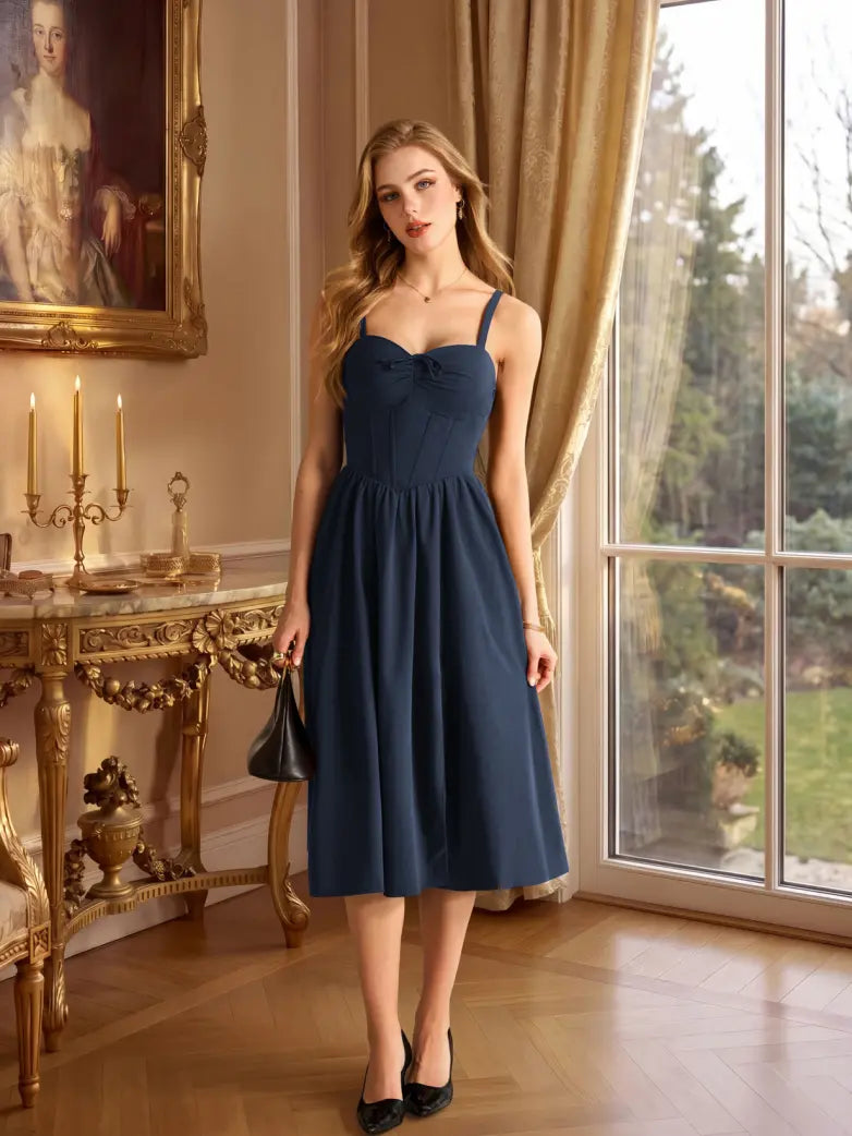 Victorian Slit Corset Party Dress with Pockets