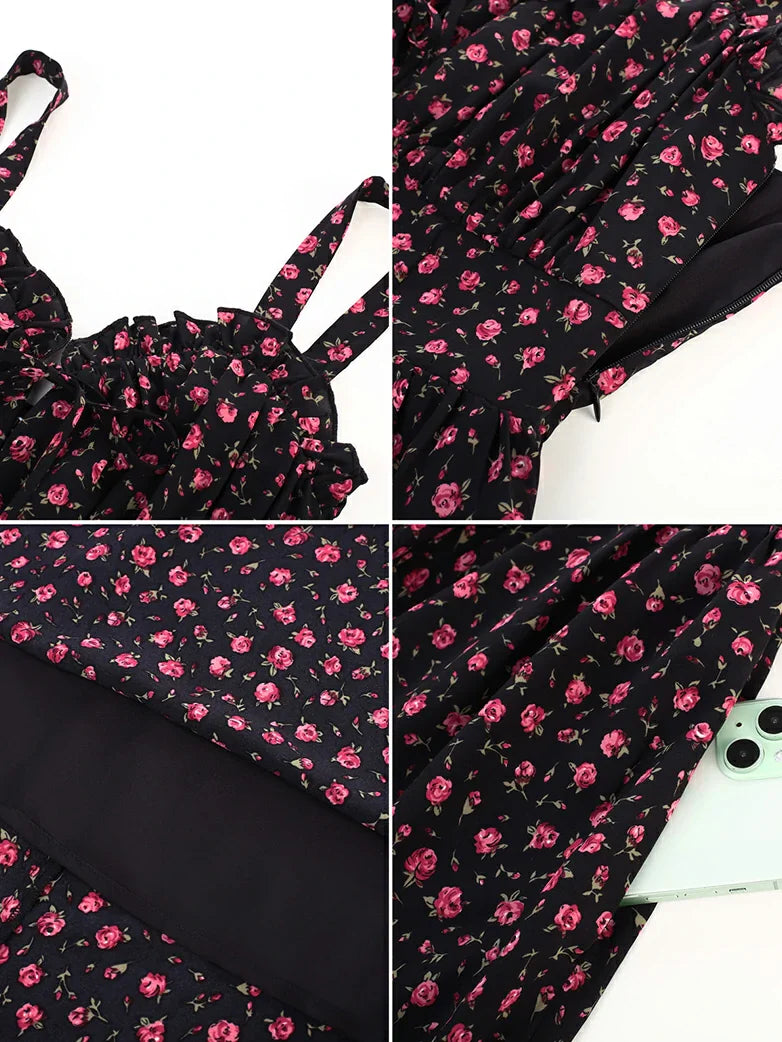 Sweetheart Floral Summer Wedding Pockets Dress