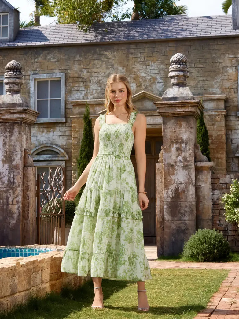 Women Spring Love Story Sundress with Pockets