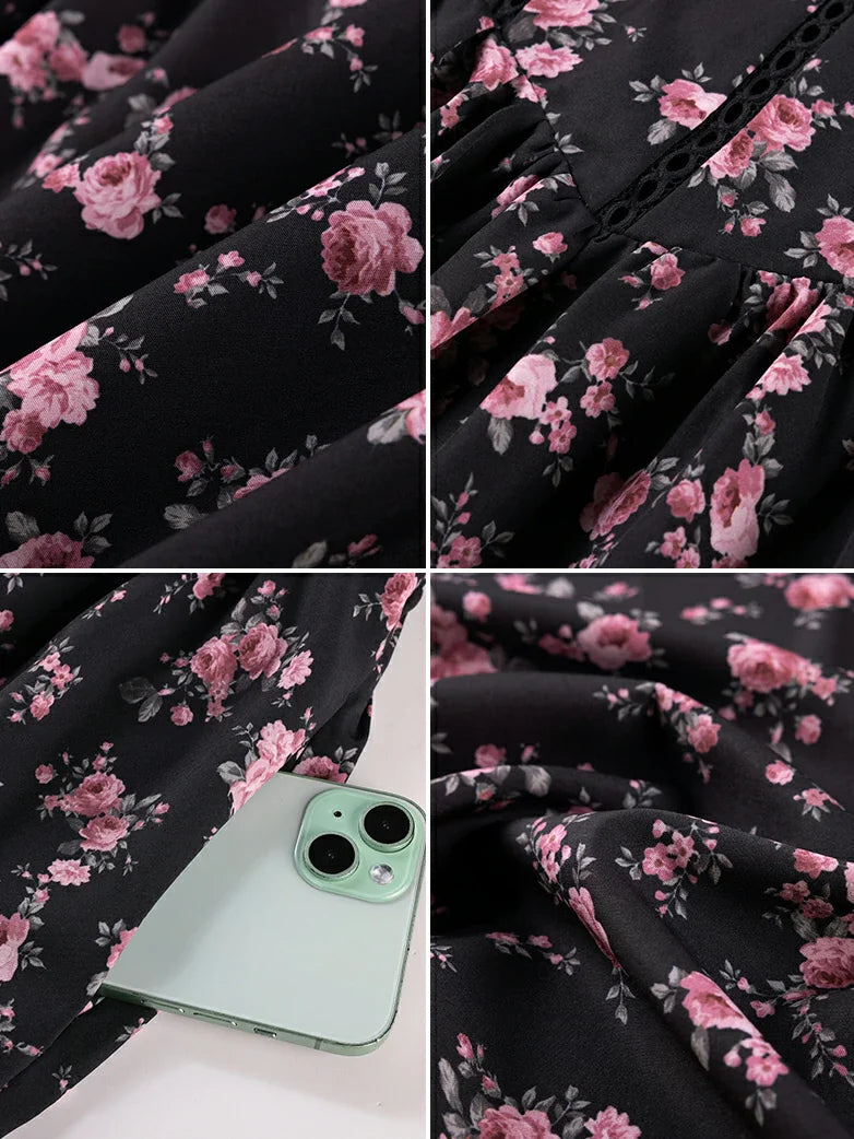 Bianca | Vestido corsé floral con escote cuadrado