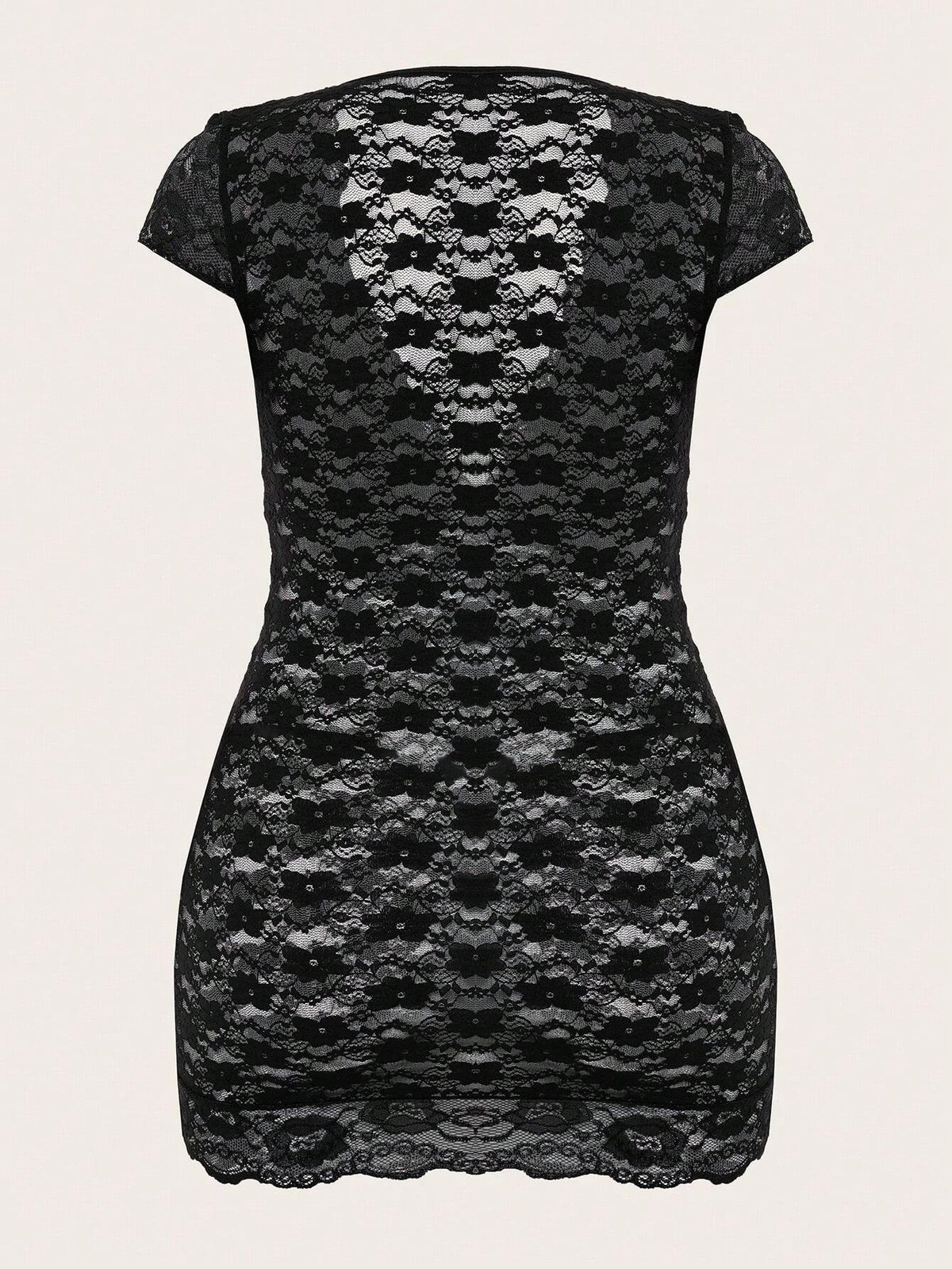 Camisón para mujeres curvilíneas con encaje floral, lencería sexy, body de malla, babydoll, ropa de dormir