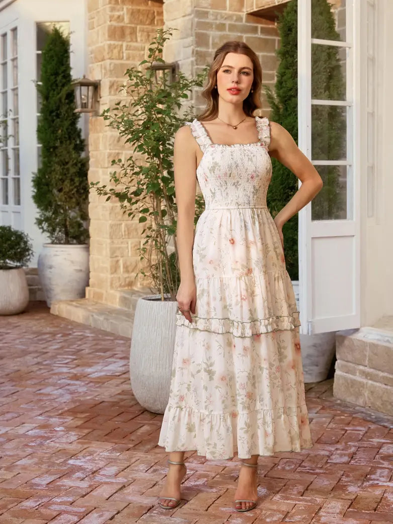 Women Spring Love Story Sundress with Pockets