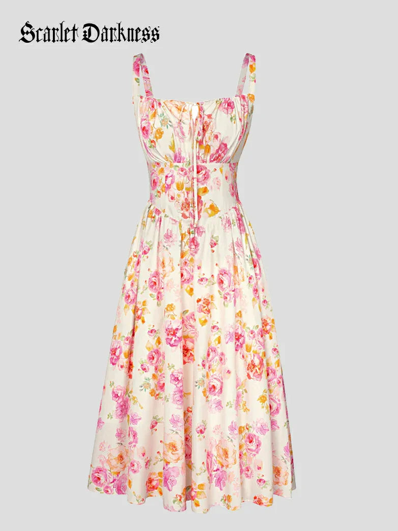 Hottest Floral Milkmaid Sundress with Pockets
