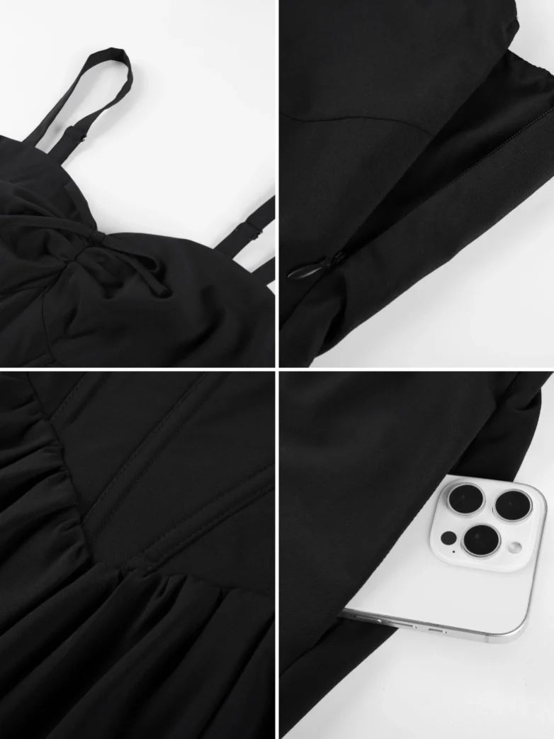 Victorian Slit Corset Party Dress with Pockets