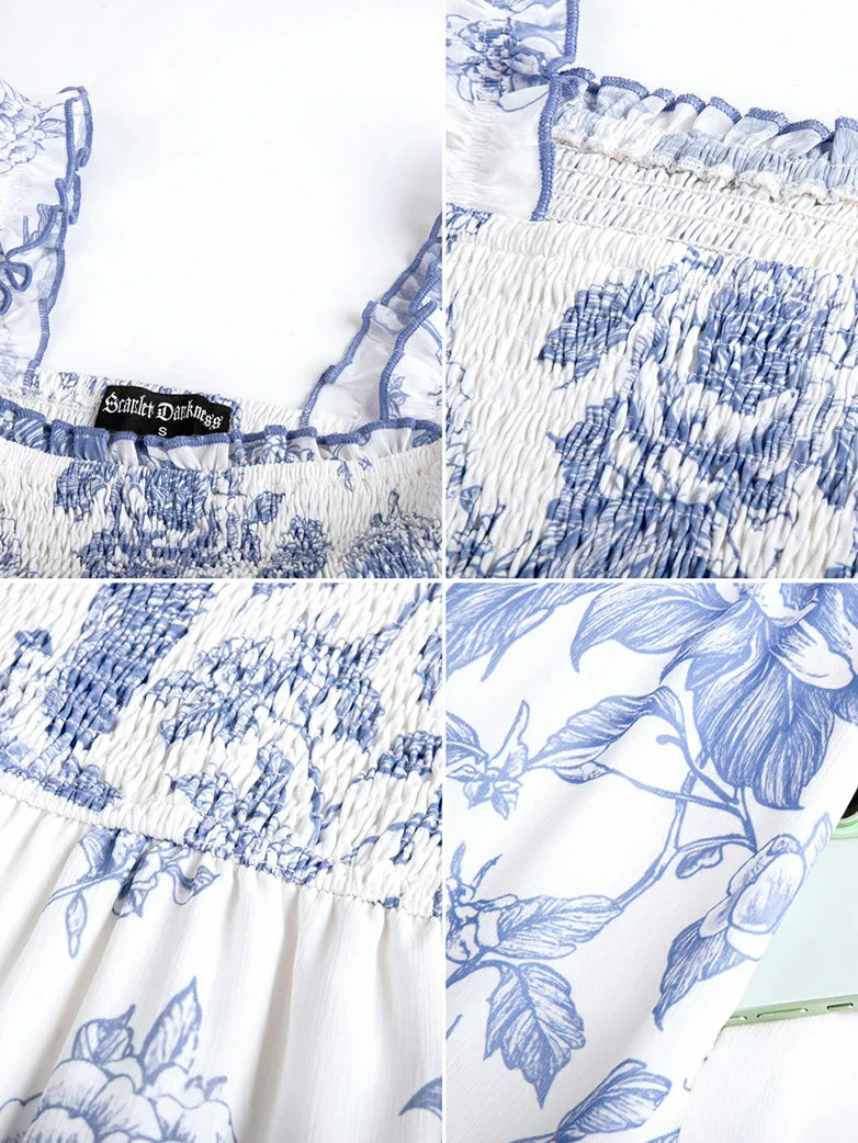 Women Spring Love Story Sundress with Pockets