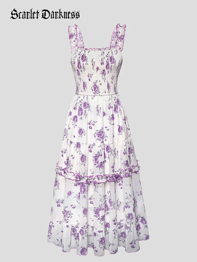 Women Spring Love Story Sundress with Pockets