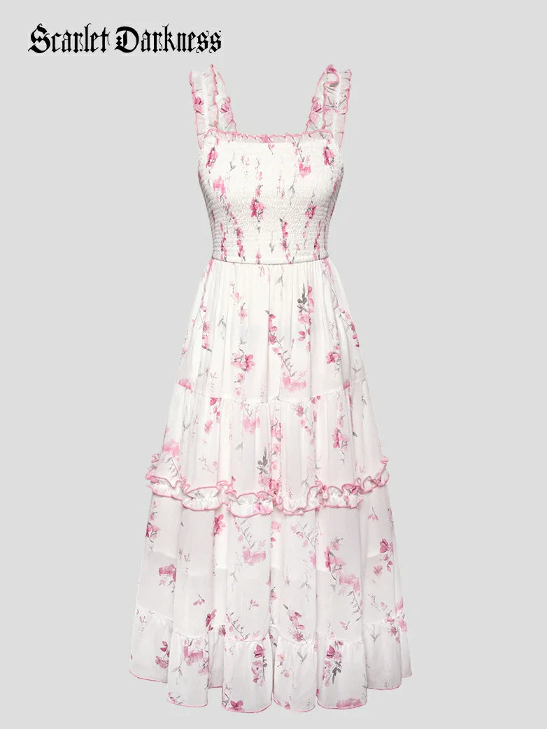 Women Spring Love Story Sundress with Pockets