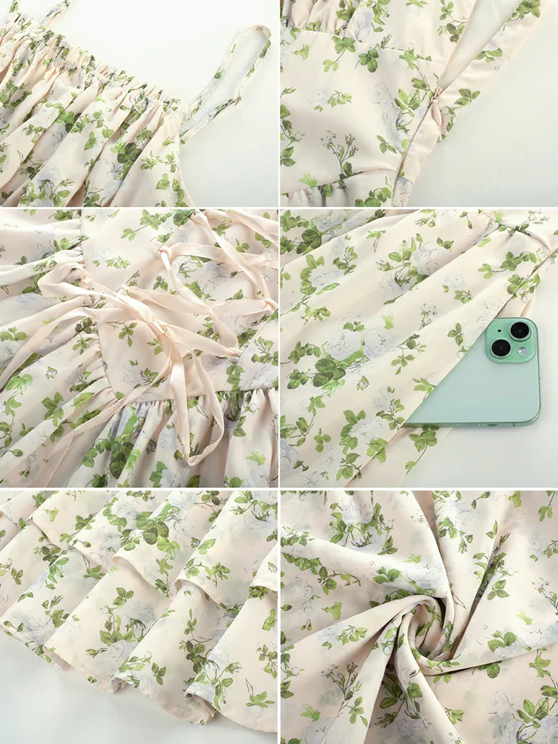 Spring Victorian Pastoral Milkmaid Pockets Dress