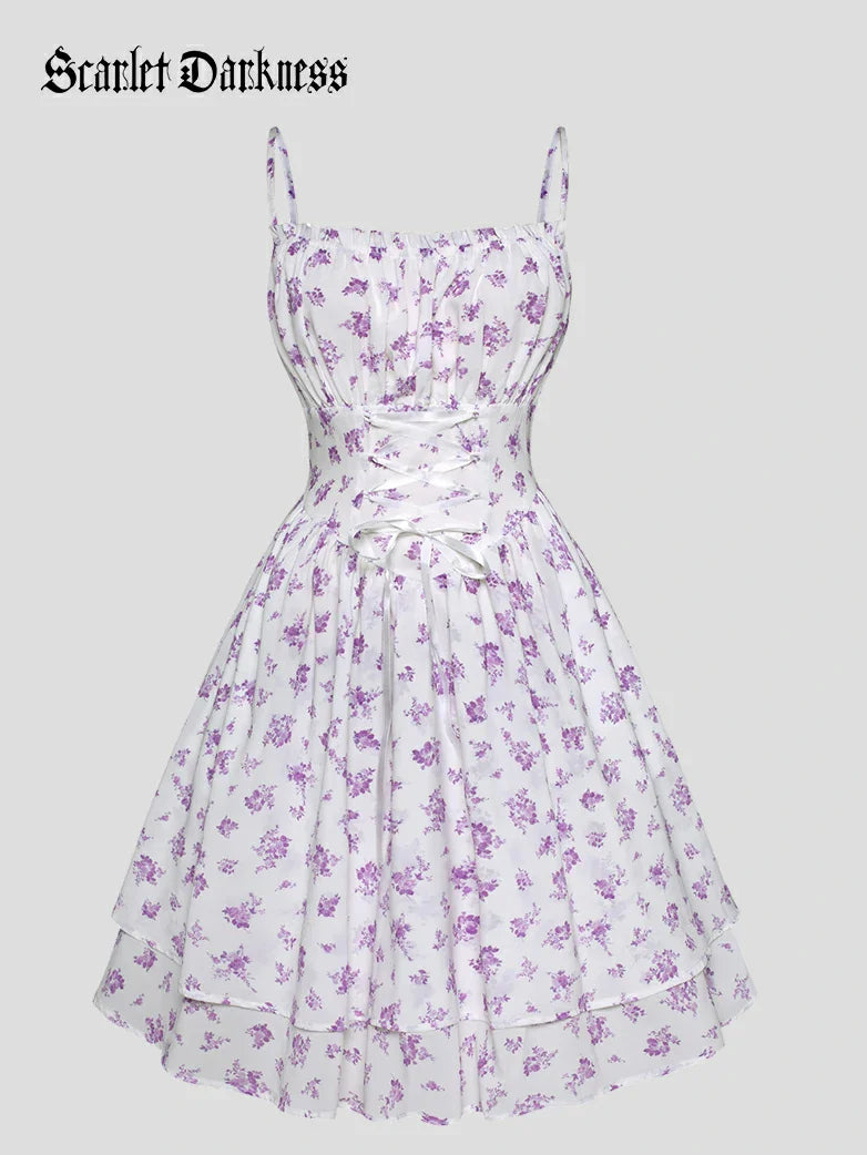 Spring Victorian Pastoral Milkmaid Pockets Dress