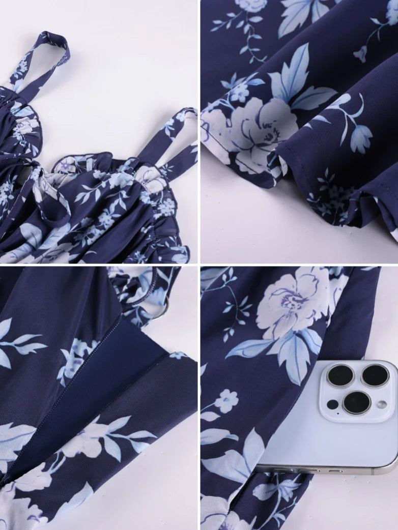 Sweetheart Floral Summer Wedding Pockets Dress