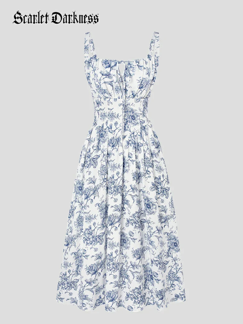 Hottest Floral Milkmaid Sundress with Pockets