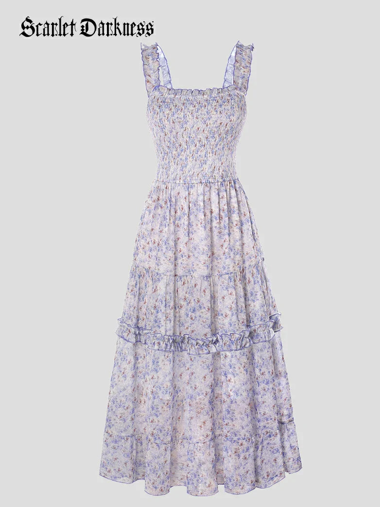 Women Spring Love Story Sundress with Pockets