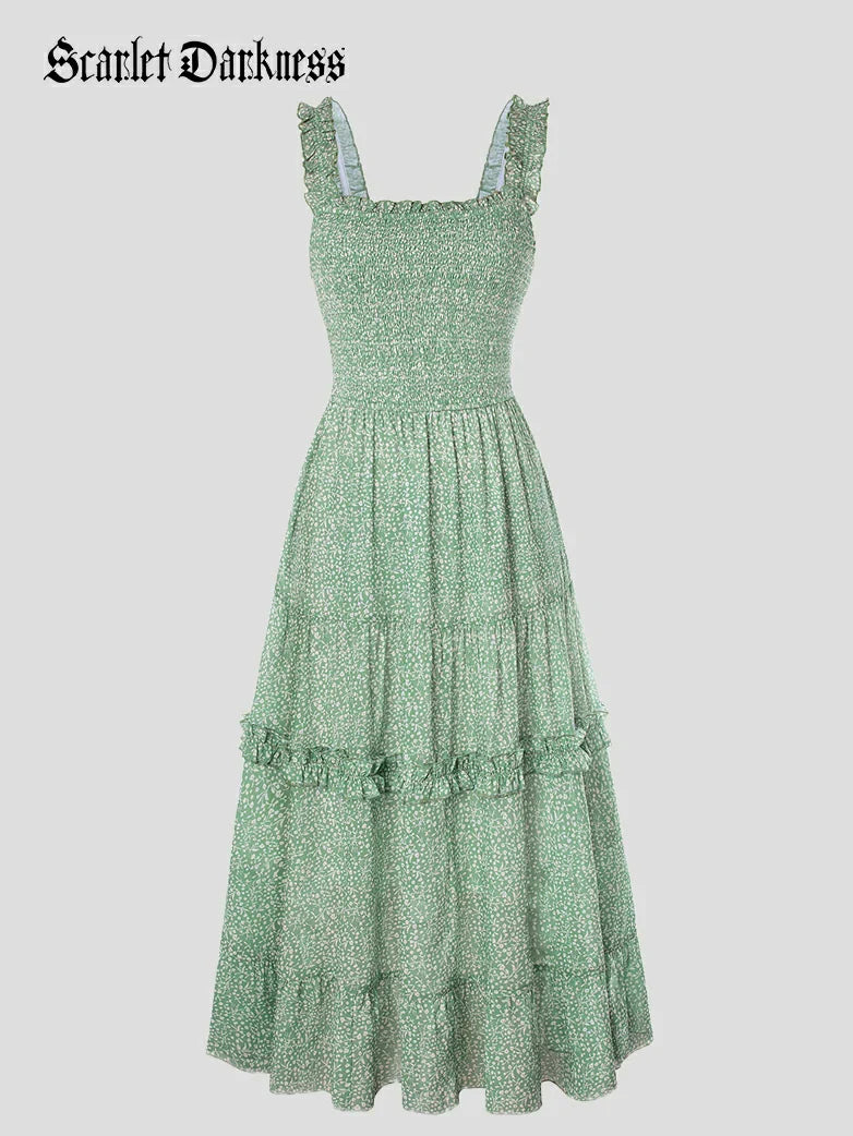 Women Spring Love Story Sundress with Pockets