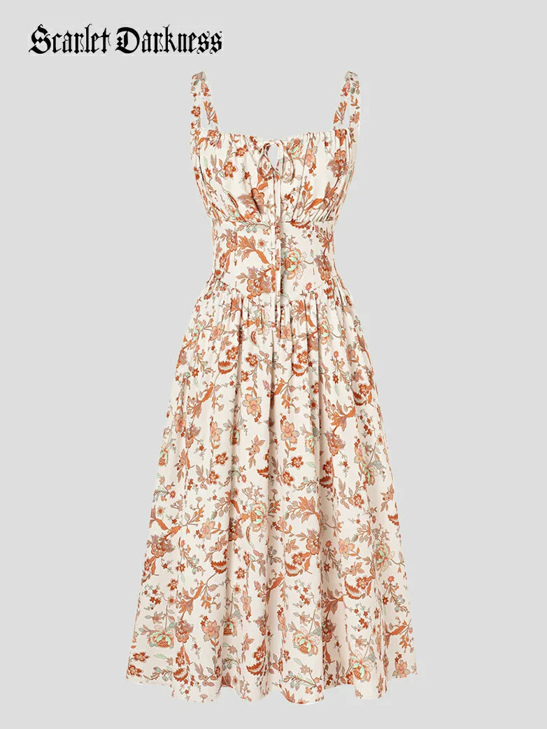 Hottest Floral Milkmaid Sundress with Pockets