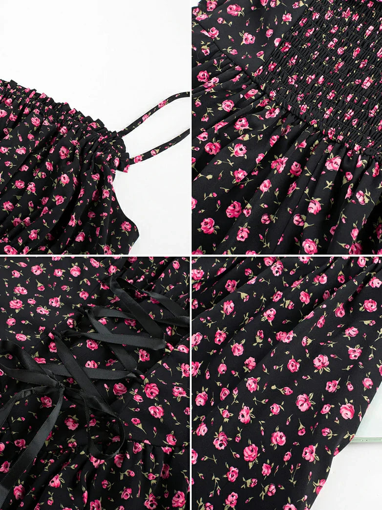 Spring Victorian Pastoral Milkmaid Pockets Dress