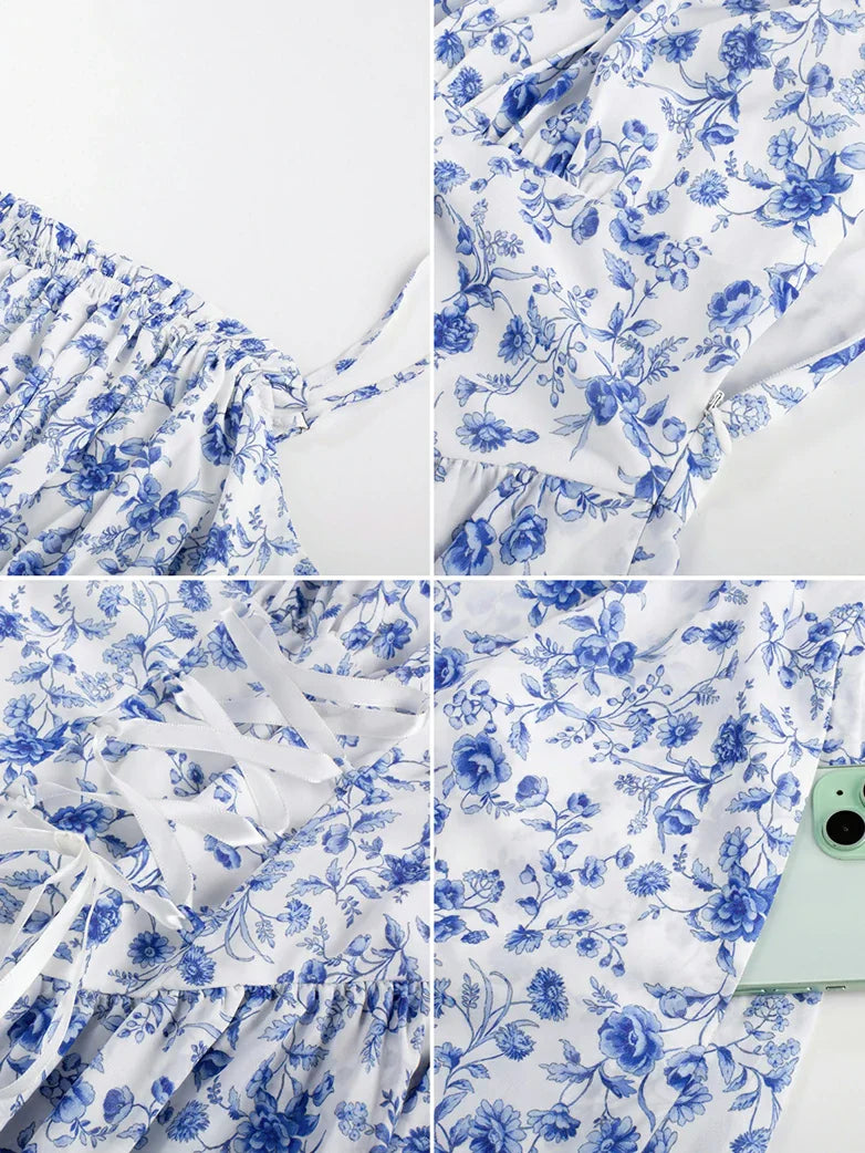 Spring Victorian Pastoral Milkmaid Pockets Dress
