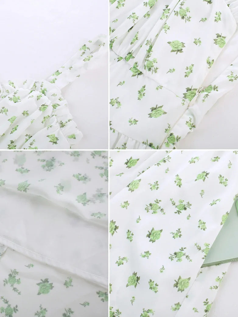 Sweetheart Floral Summer Wedding Pockets Dress