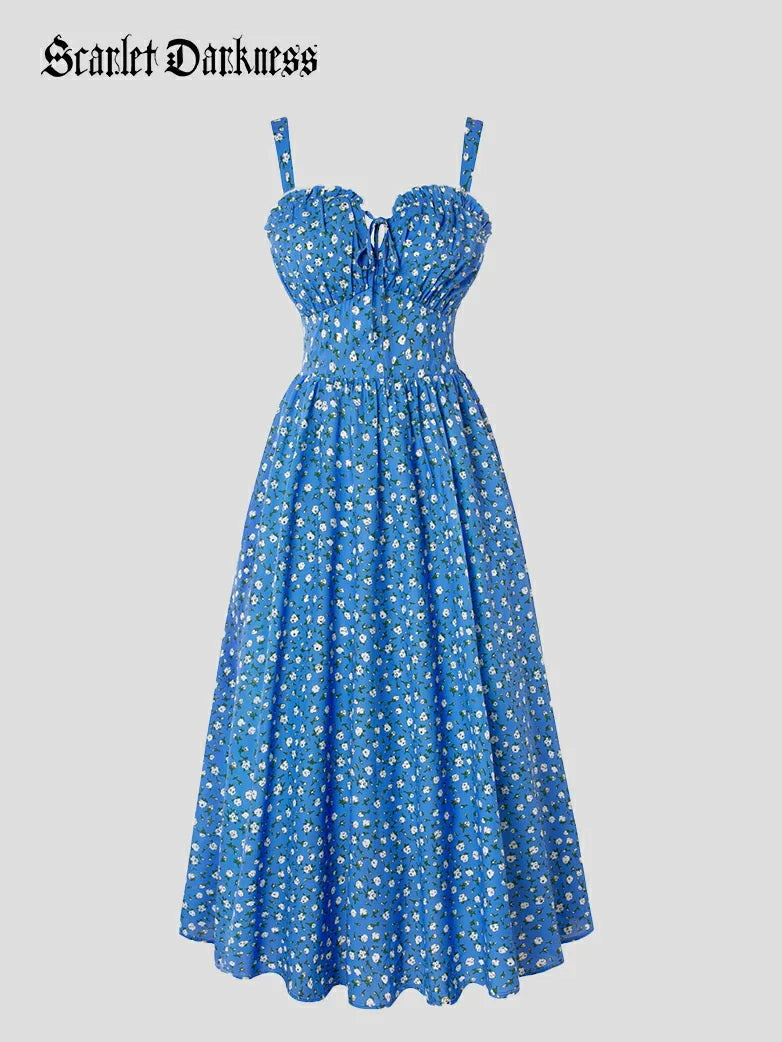 Sweetheart Floral Summer Wedding Pockets Dress