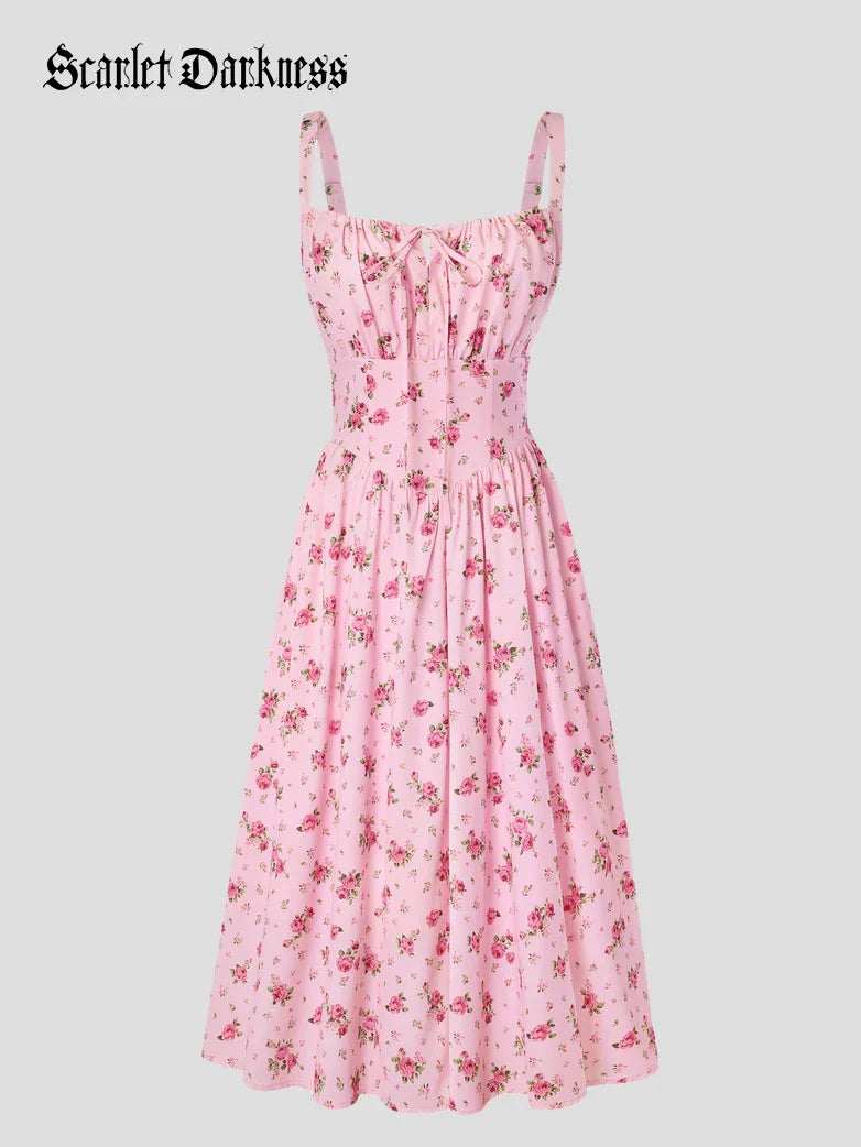 Hottest Floral Milkmaid Sundress with Pockets