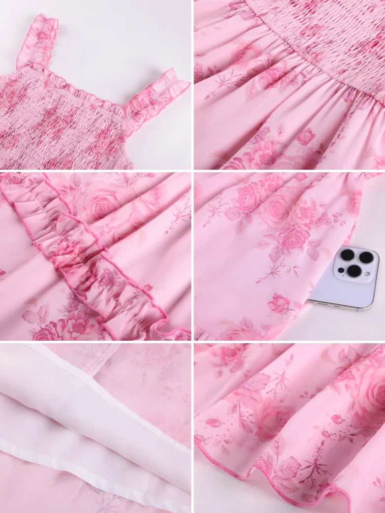 Women Spring Love Story Sundress with Pockets