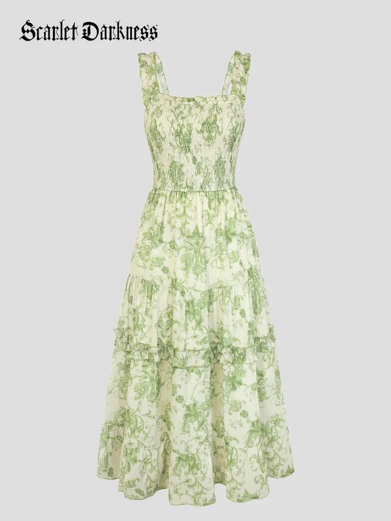Spring Love Story Elastic Stretch Date Dress