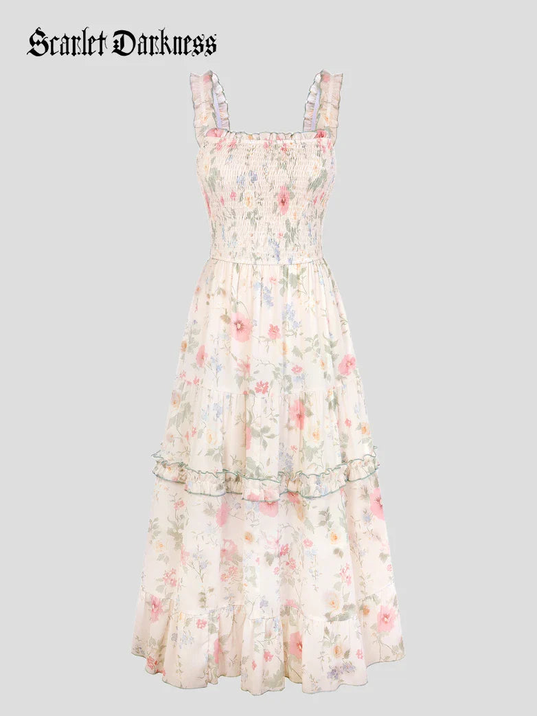 Women Spring Love Story Sundress with Pockets