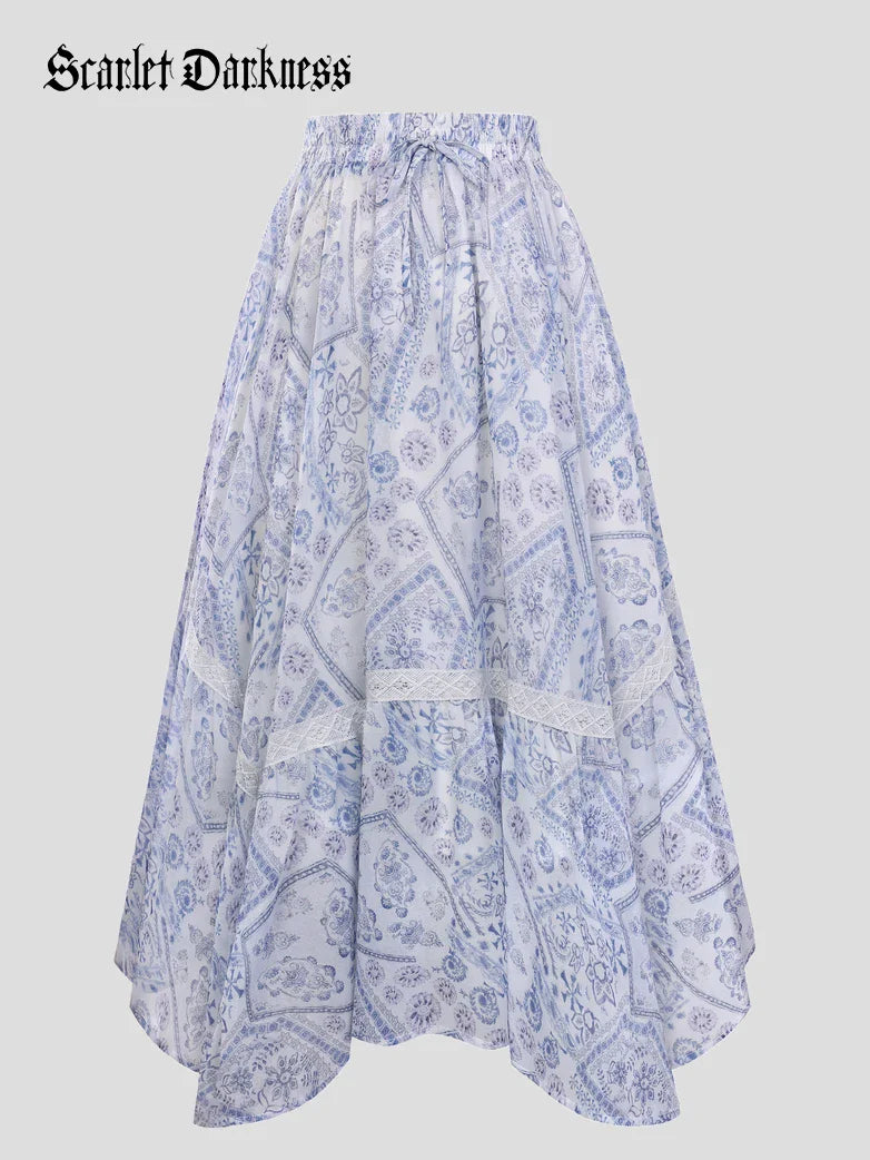 Women Renaissance Boho Chic Swing Pockets Skirt