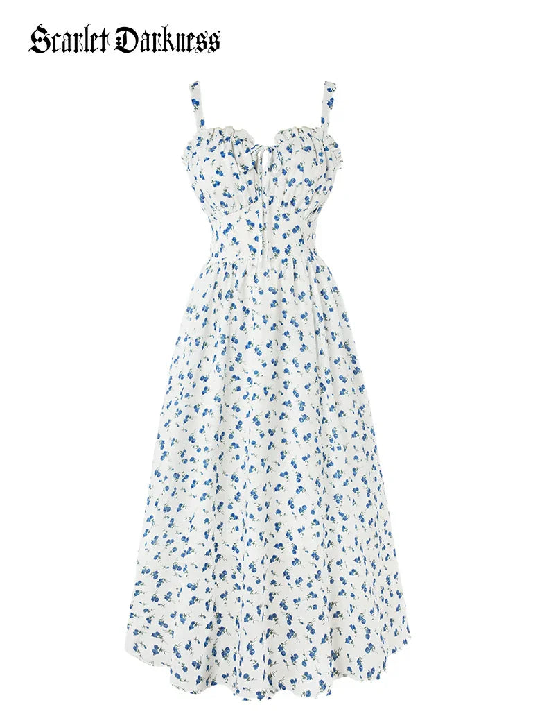 Sweetheart Floral Summer Wedding Pockets Dress