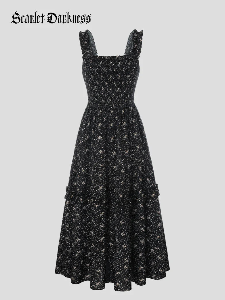 Women Spring Love Story Sundress with Pockets