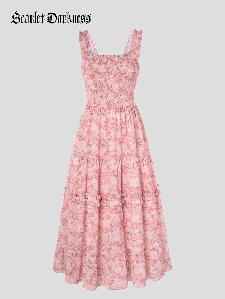 Spring Love Story Elastic Stretch Date Dress