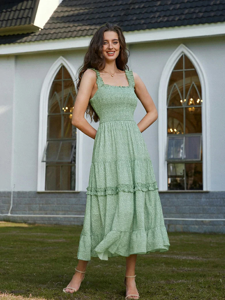 Women Spring Love Story Sundress with Pockets