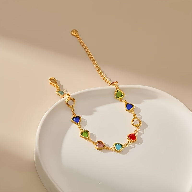 Marilou | Pulsera con corazones de colores