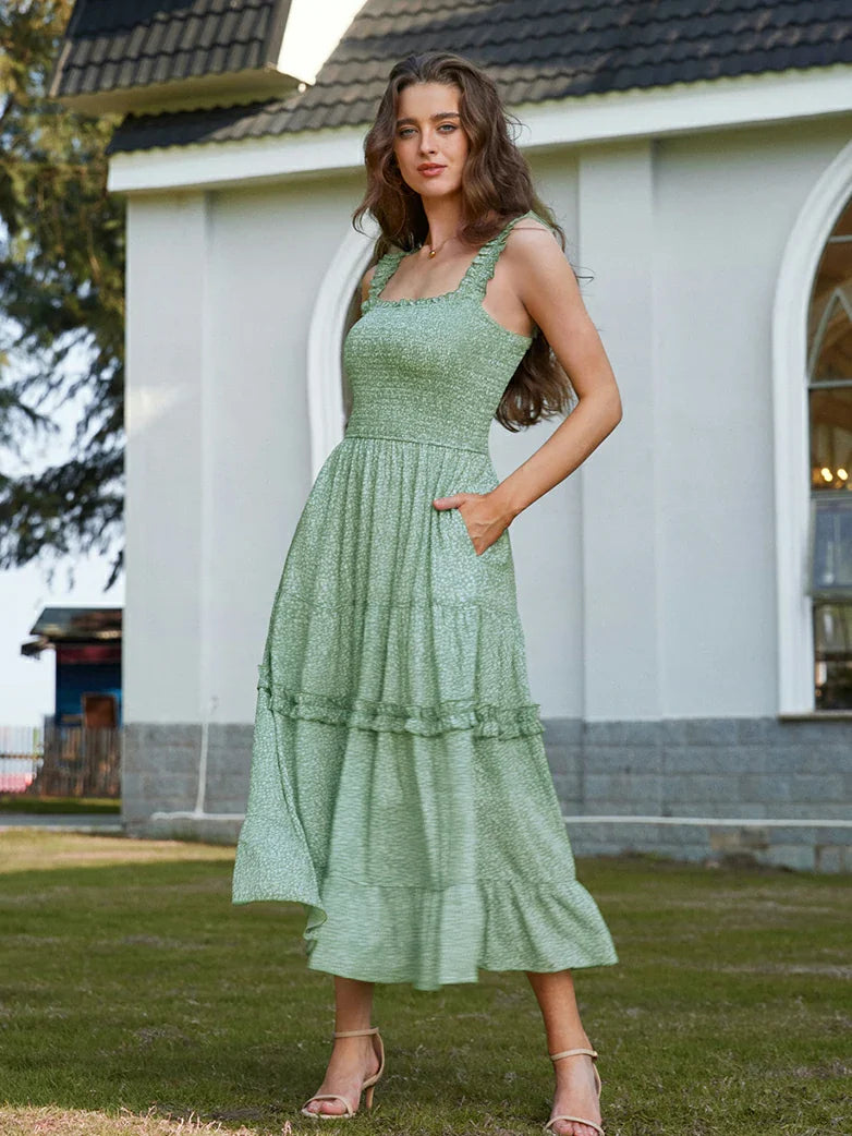 Spring Love Story Elastic Stretch Date Dress