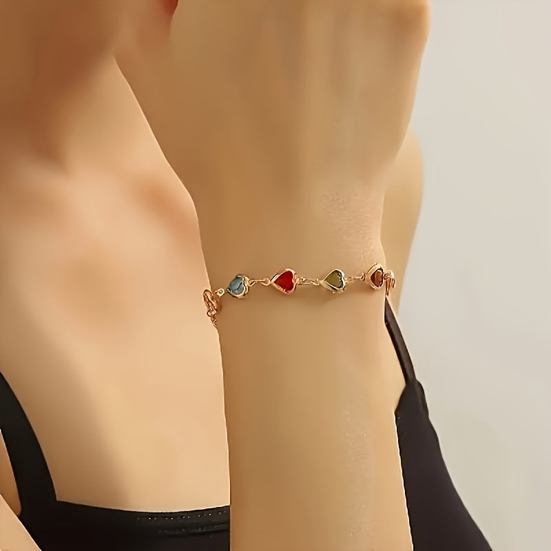 Marilou | Pulsera con corazones de colores