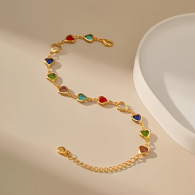 Marilou | Pulsera con corazones de colores
