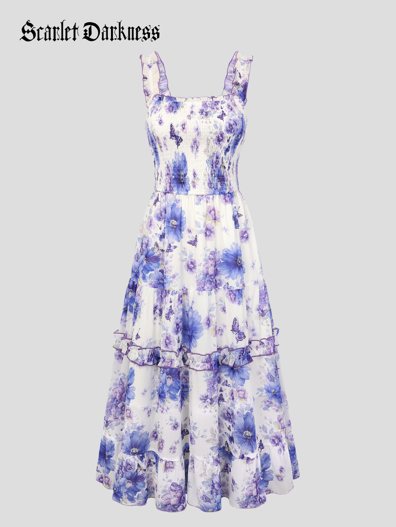 Women Spring Love Story Sundress with Pockets