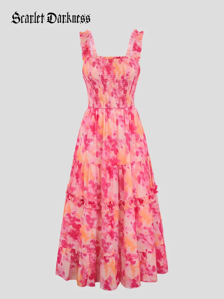 Women Spring Love Story Sundress with Pockets