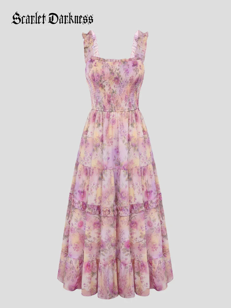 Women Spring Love Story Sundress with Pockets