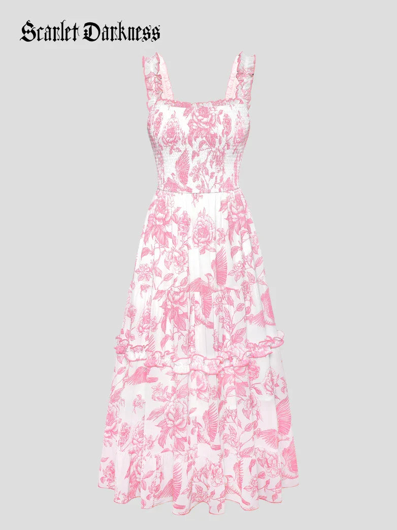 Spring Love Story Elastic Stretch Date Dress