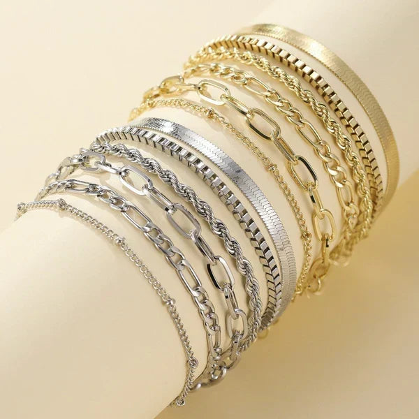 Liliane | Set de 5 pulseras elegantes