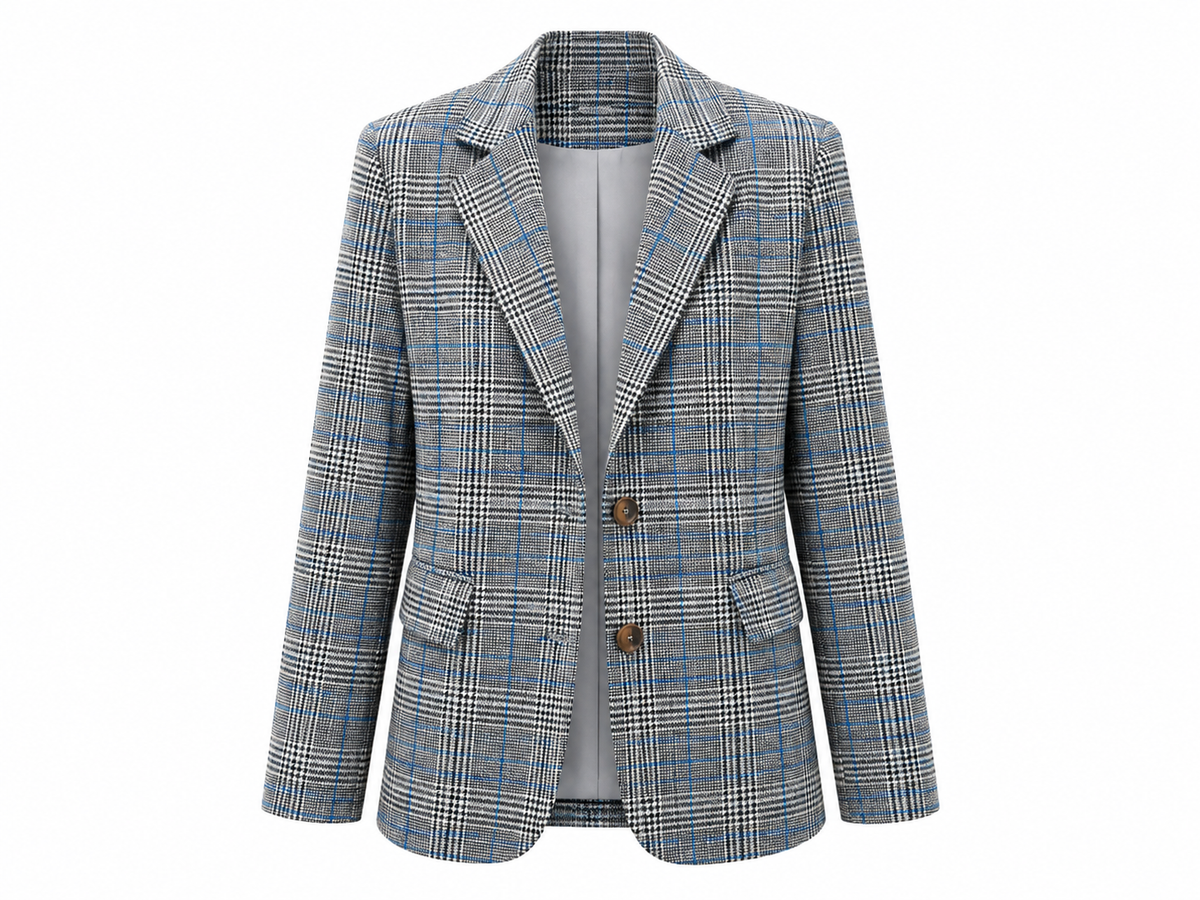 Elvira | Blazer de cuadros con solapa