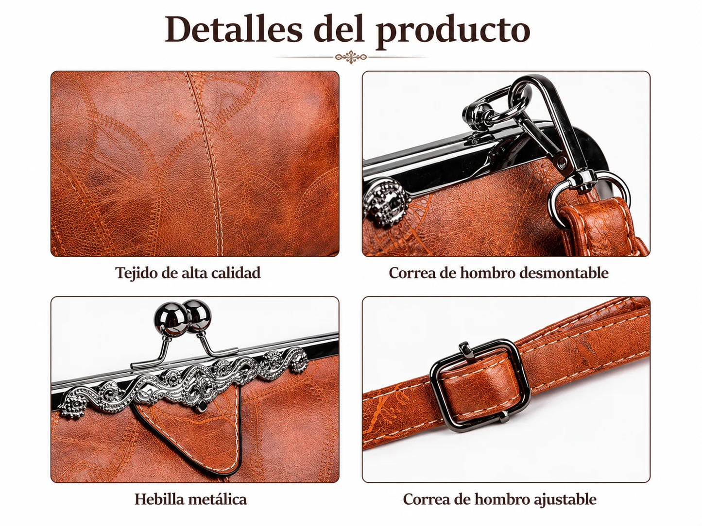 Trinidad-Bolso bandolera vintage de estilo británico