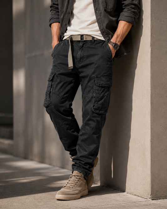 Sebastián-Pantalón cargo táctico para hombre con múltiples bolsillos