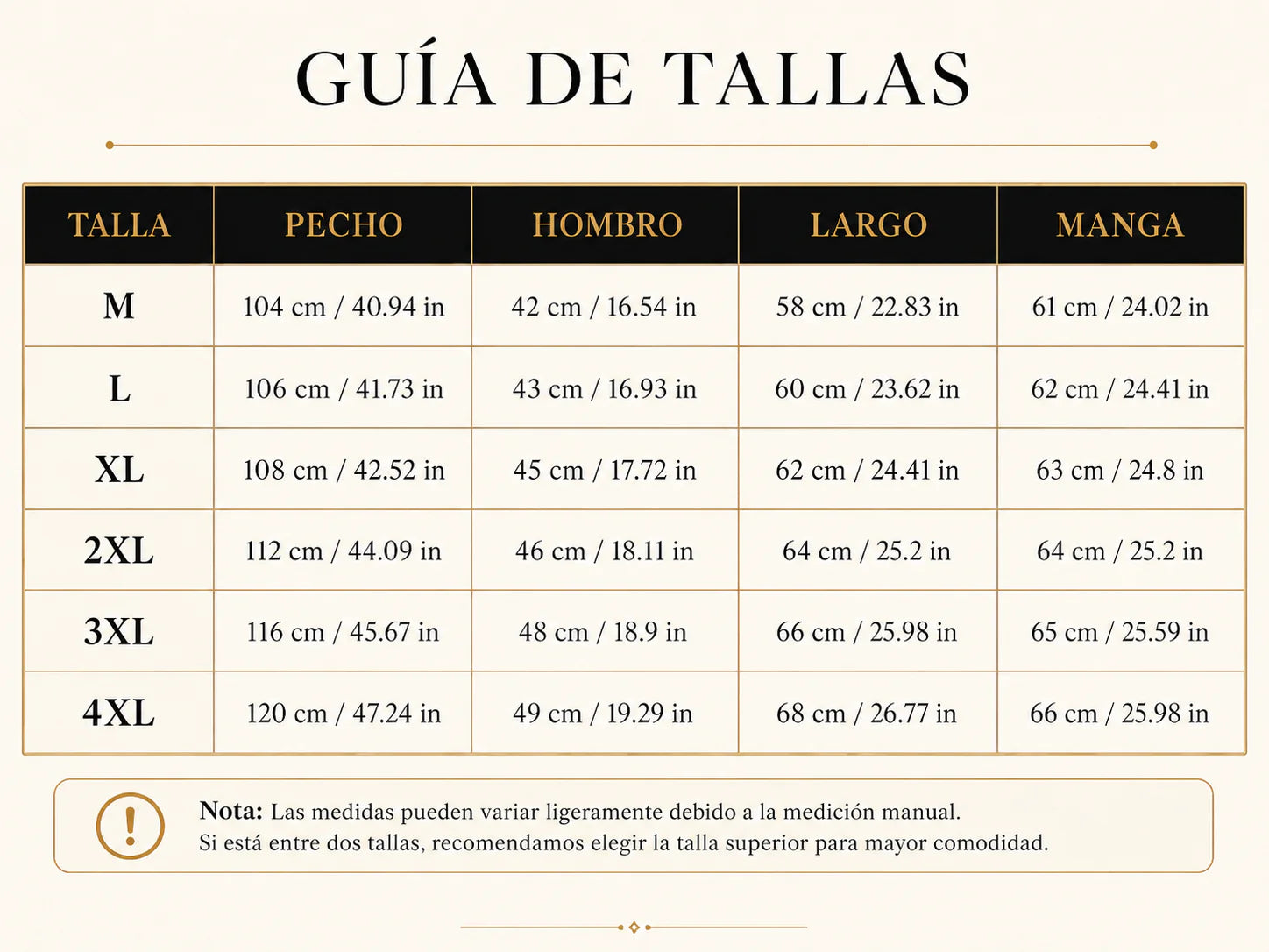 Guía de tallas de Gregorio-Chaqueta cortavientos elegante para hombre